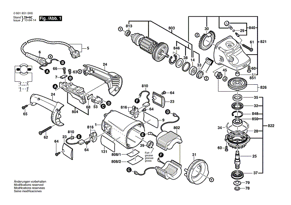 Bosch Angle Grinder 1772-6 (120V) (06018510H0) | Partswarehouse